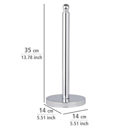 WENKO 16878100 - Toiletpapierhouder VITERBO 14x35 cm zilver