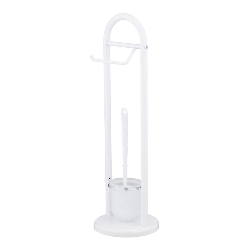 WENKO 17092100 - Toiletborstel SIENA 19x63 cm wit/satijn