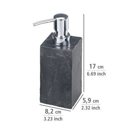 WENKO 17921100 - Zeepdispenser SLATE ROCK 250 ml antraciet