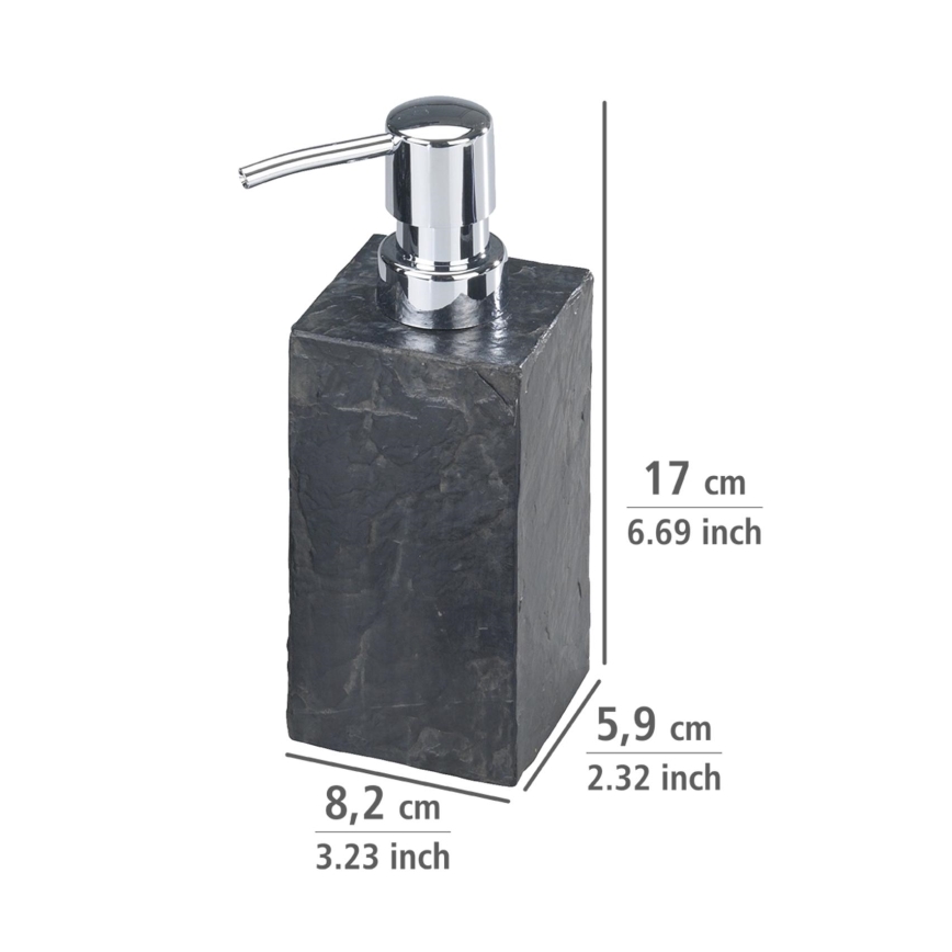 WENKO 17921100 - Zeepdispenser SLATE ROCK 250 ml antraciet