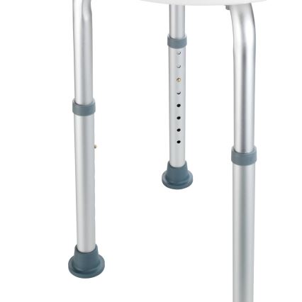 WENKO 1792921100 - SECURA kruk 45,5 x 45,5 cm wit/zilver/grijs