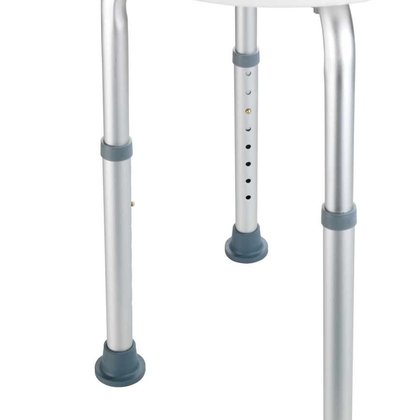 WENKO 1792921100 - SECURA kruk 45,5 x 45,5 cm wit/zilver/grijs