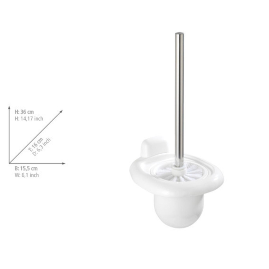WENKO 17947100 - Toiletborstel PURE 15,5x36 cm wit