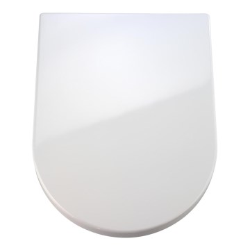 WENKO 18396100-WC WC-bril PALMA 46,5x35,7 cm wit/zilver