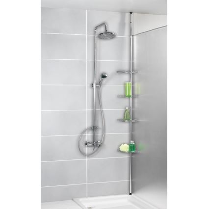 WENKO 18596100 - Hoekelement PREA 28x200 cm RVS/glanzend chroom