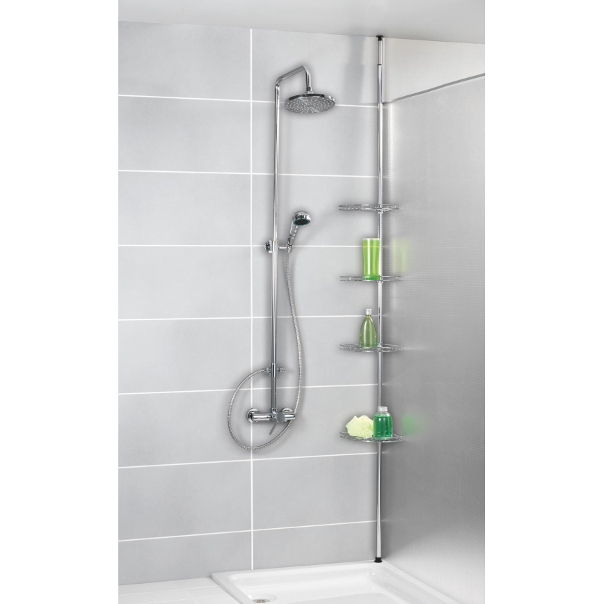 WENKO 18596100 - Hoekelement PREA 28x200 cm RVS/glanzend chroom