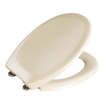 WENKO 18760100-WC WC-bril OTTANA 37,5x44,5 cm beige/zilver