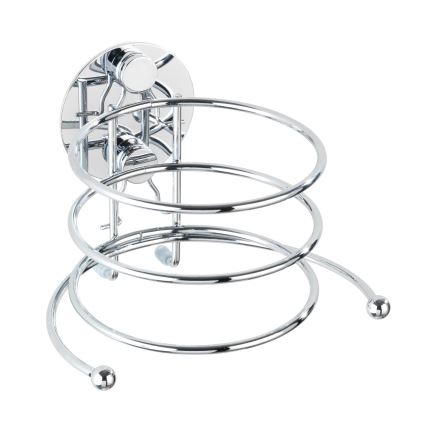 WENKO 18770100-Haardrogerhouder TURBO-LOC RUND STAHL 14x11,5 cm glanzend chroom