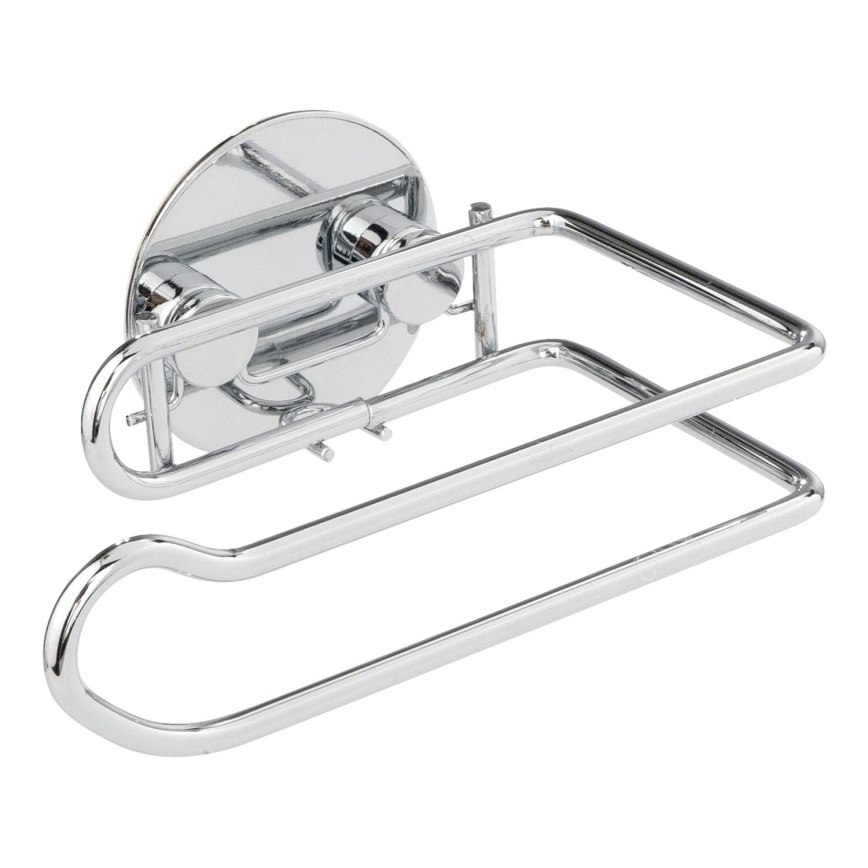 WENKO 18774100-Toiletpapierhouder TURBO-LOC ROND STAAL 14x9 cm chroom