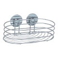 WENKO 18775100-Plank TURBO-LOC ROND STAAL 23,5x13,5 cm glanzend chroom