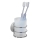 WENKO 18779100-Tandenborstelbeker TURBO-LOC ROND STAAL 7,5x9 cm glanschroom/wit