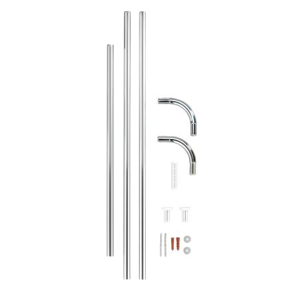 WENKO 19215100 - UNIVERSAL stanghouder 2 x 2 cm chroom/wit