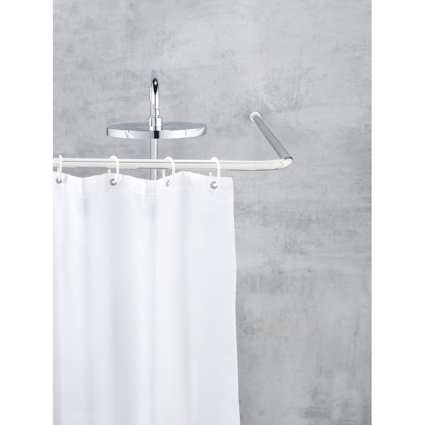WENKO 19215100 - UNIVERSAL stanghouder 2 x 2 cm chroom/wit