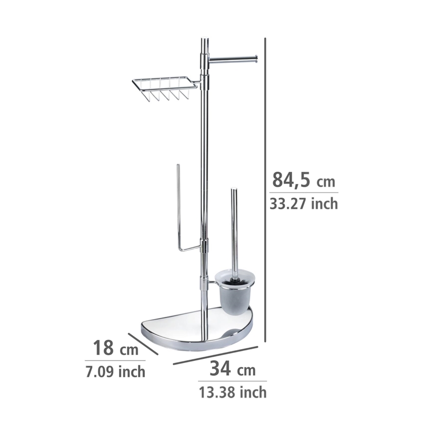 WENKO 196022500 - Toiletmeubel SPACE MARVEL 34x84,5 cm zilver/satijn