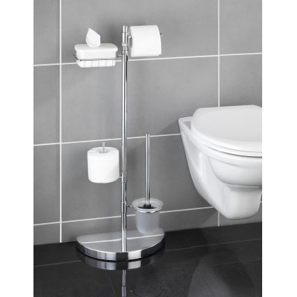WENKO 196022500 - Toiletmeubel SPACE MARVEL 34x84,5 cm zilver/satijn