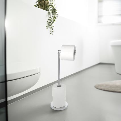 WENKO 19637100 - Toiletpapierhouder 21x55 cm RVS/zilver