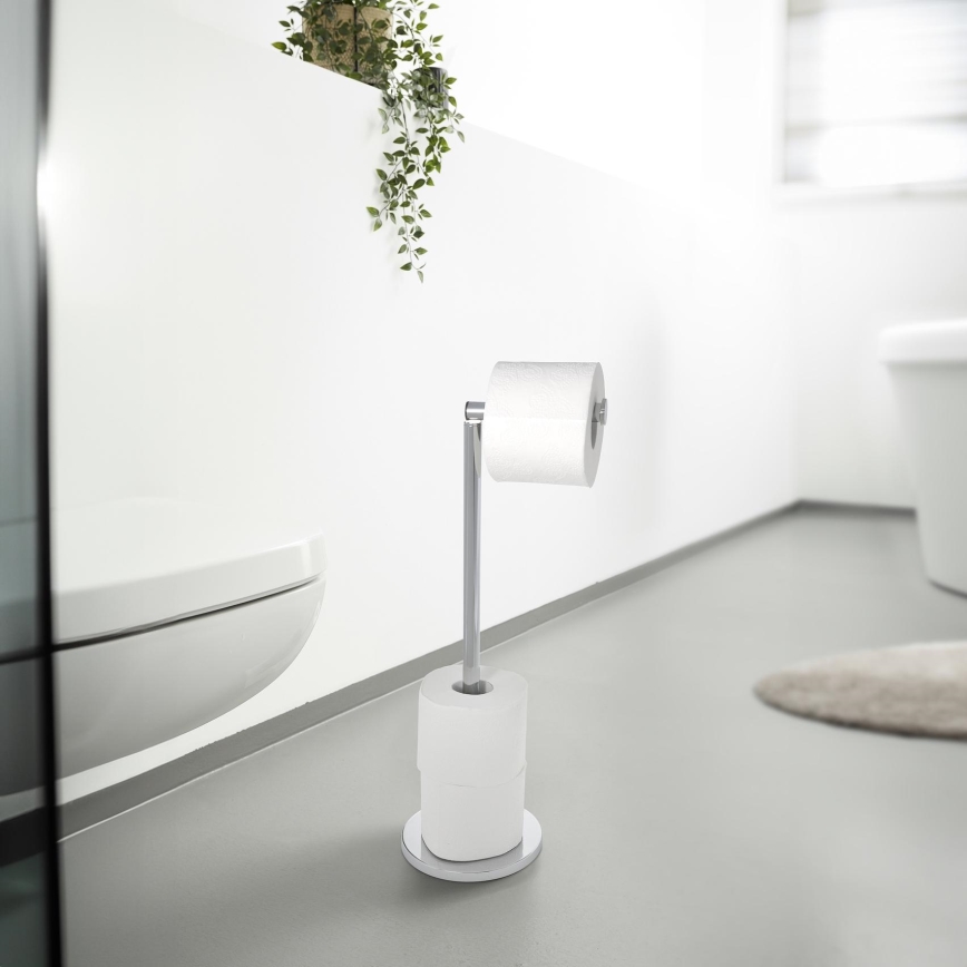 WENKO 19637100 - Toiletpapierhouder 21x55 cm RVS/zilver