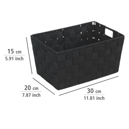 WENKO 19878100 - Mand ADRIA 30x20 cm zwart