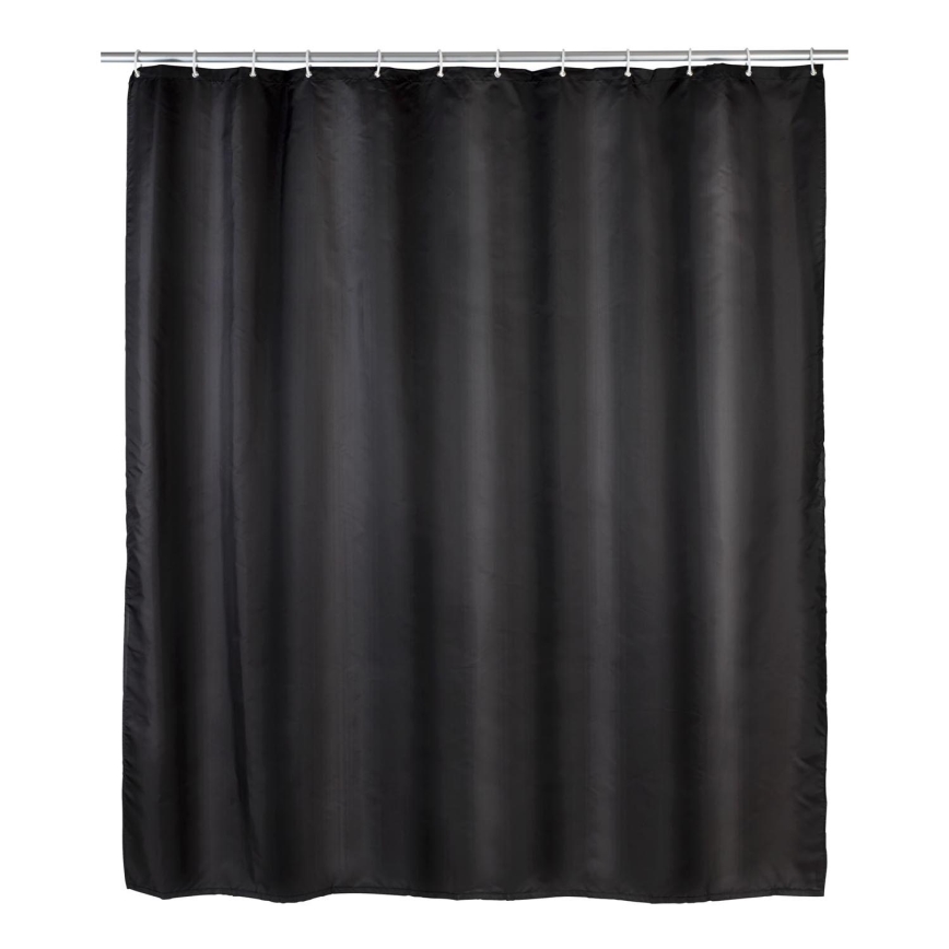 WENKO 20043100 - Douchegordijn 180x200 cm zwart