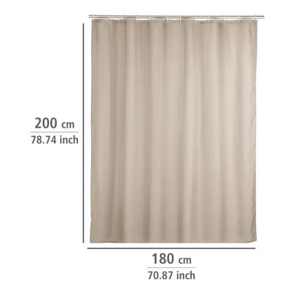 WENKO 20045100 - Douchegordijn 180 x 200 cm beige