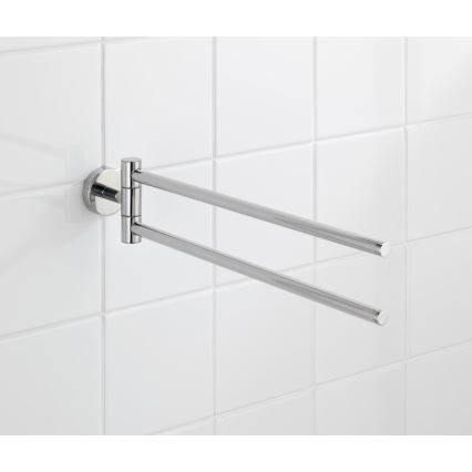 WENKO 20213100 - Handdoekhouder BOSIO SHINE 43x9 cm roestvrij staal/zilver