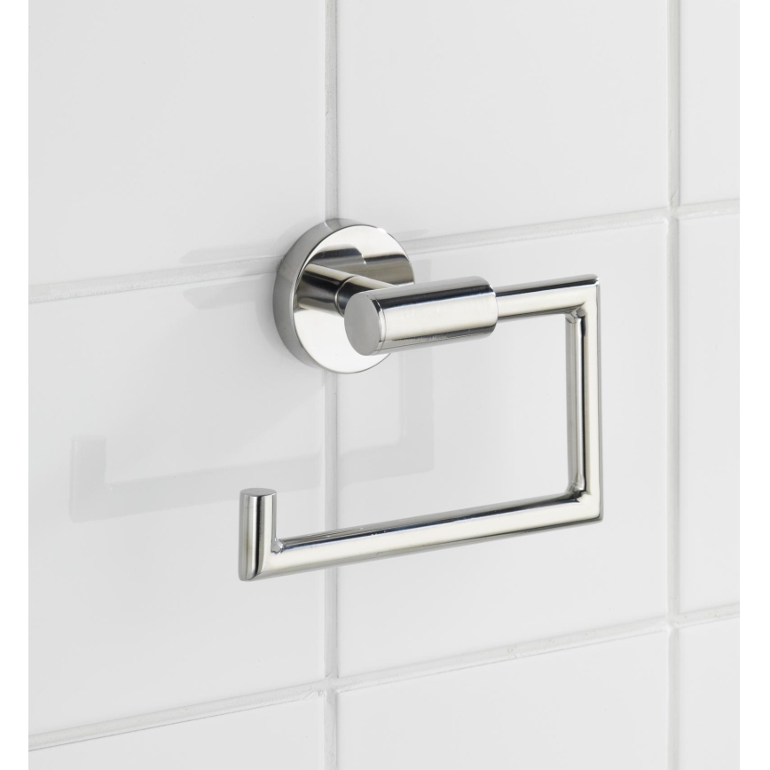 WENKO 20216100 - Toiletrolhouder BOSIO SHINE 15x10,5 cm roestvrij staal/zilver