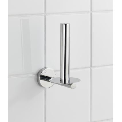 WENKO 20218100 - Toiletrolhouder BOSIO SHINE 8x12,5 cm roestvrij staal/zilver