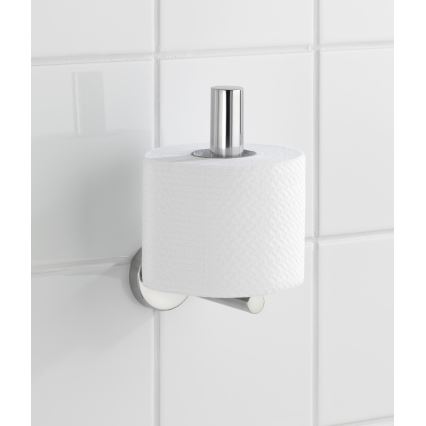 WENKO 20218100 - Toiletrolhouder BOSIO SHINE 8x12,5 cm roestvrij staal/zilver