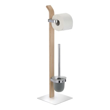 WENKO 20397100 - WC-borstel SAMONA 20x71,5 cm chroom/bruin/satijn
