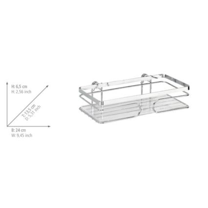 WENKO 20409100-PREMIUM RVS-plank 24x13,5 cm, RVS/zilver