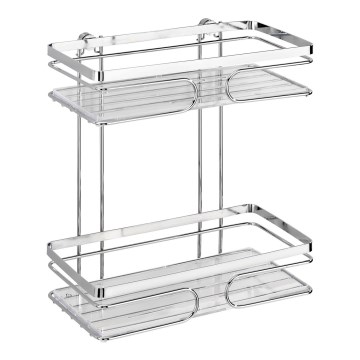 WENKO 20410100 - Premium rek, roestvrij staal, 24x27 cm, zilver