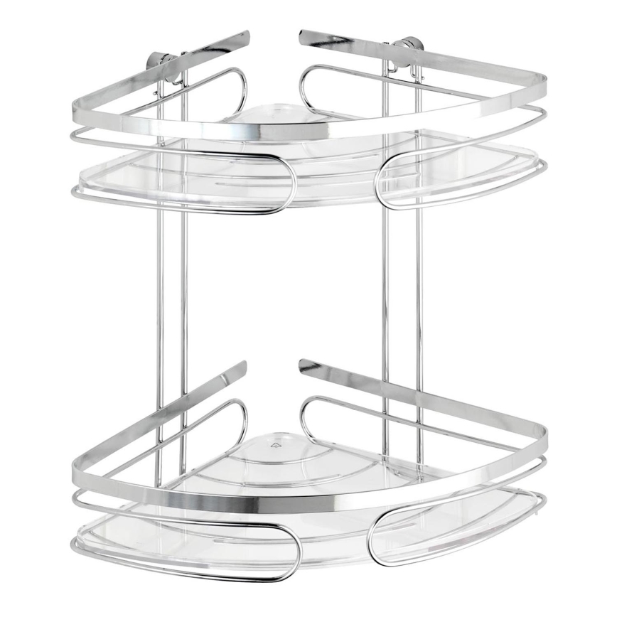 WENKO 20412100-Hoekplank PREMIUM RVS 26,5x27,5 cm roestvrij staal/zilver