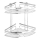 WENKO 20412100-Hoekplank PREMIUM RVS 26,5x27,5 cm roestvrij staal/zilver