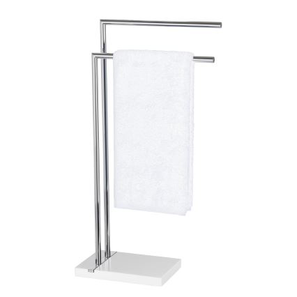 WENKO 20487100 - Handdoekenstandaard NOBLE 45,5 x 82 cm, glanzend chroom/wit