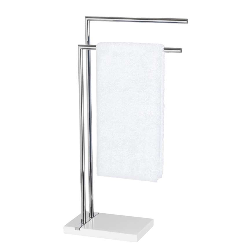 WENKO 20487100 - Handdoekenstandaard NOBLE 45,5 x 82 cm, glanzend chroom/wit