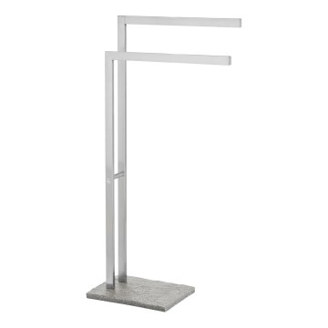 WENKO 20603100 - Handdoekhouder GRANIT 43,5x86,5 cm RVS/satijn/grijs
