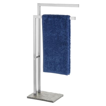 WENKO 20603100 - Handdoekhouder GRANIT 43,5x86,5 cm RVS/satijn/grijs
