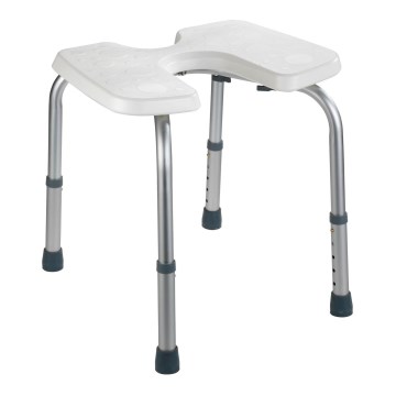 WENKO 206051100-Stoel SECURA 46x53,5 cm wit/zilver