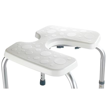 WENKO 206051100-Stoel SECURA 46x53,5 cm wit/zilver