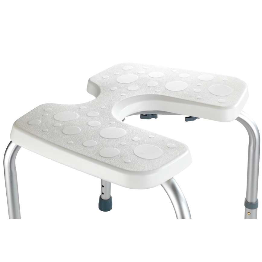 WENKO 206051100-Stoel SECURA 46x53,5 cm wit/zilver