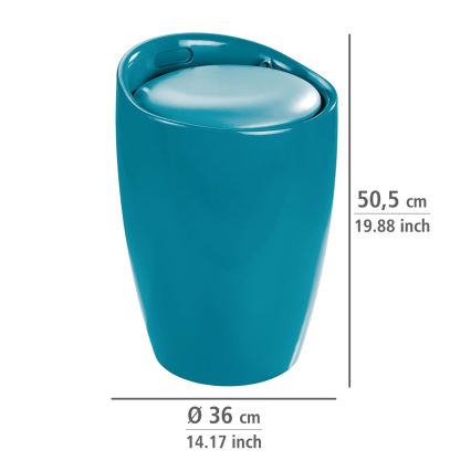 WENKO 20625100 - Kruk CANDY 36x50,5 cm turkoois/zwart
