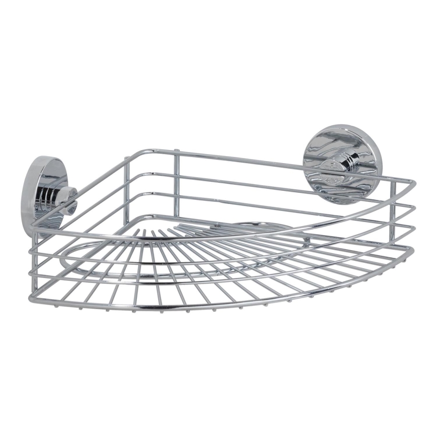 WENKO 20887100 - VACUUM-LOC ronde plank, 31 x 22,5 cm, glanzend chroom