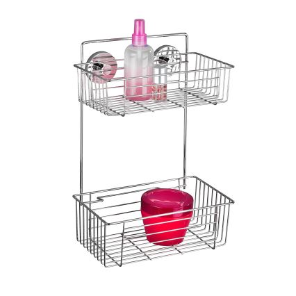 WENKO 20889100-Rek VACUUM-LOC rond stalen 26x38 cm glanzend chroom