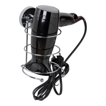 WENKO 20896100-Föhnhouder VACUUM-LOC MILAZZO 12x17 cm glanzend chroom
