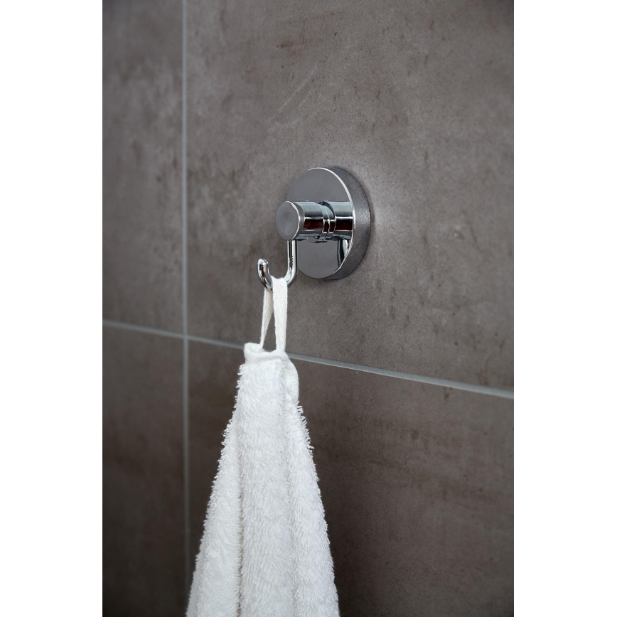 WENKO 20900100 - VACUUM-LOC haak, rond, staal, 6 x 6,7 cm, glanzend chroom