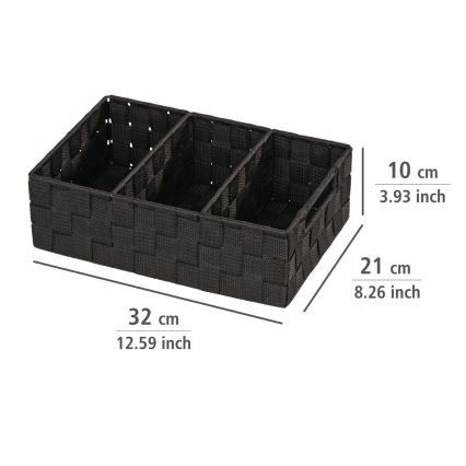 WENKO 20978100 - Organizer ADRIA 32x21 cm zwart