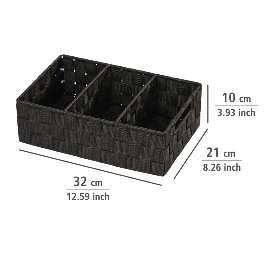WENKO 20978100 - Organizer ADRIA 32x21 cm zwart