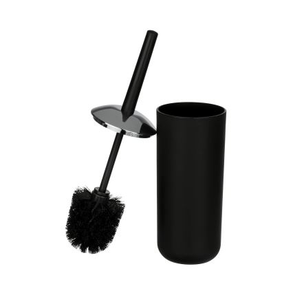WENKO 21210100 - WC-borstel BRASIL 10x37 cm zwart/glanzend chroom