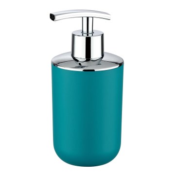 WENKO 21224100 - Zeepdispenser BRASIL 7,3x16,5 cm turkoois/glanzend chroom