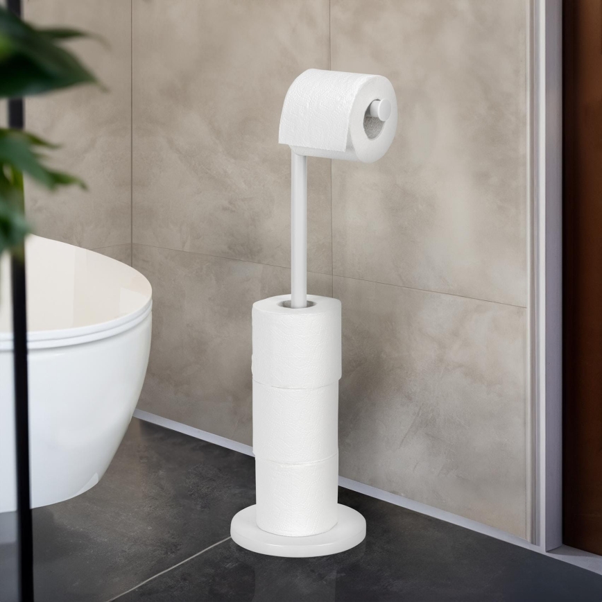 WENKO 21424100 - Toiletrolhouder 21x55 cm wit